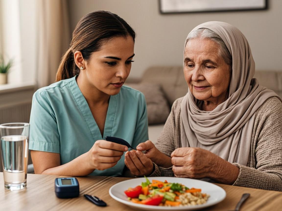 انسولین آسپارت نووراپید — آماده‌سازی قلم انسولین قبل از وعده غذایی سالمند